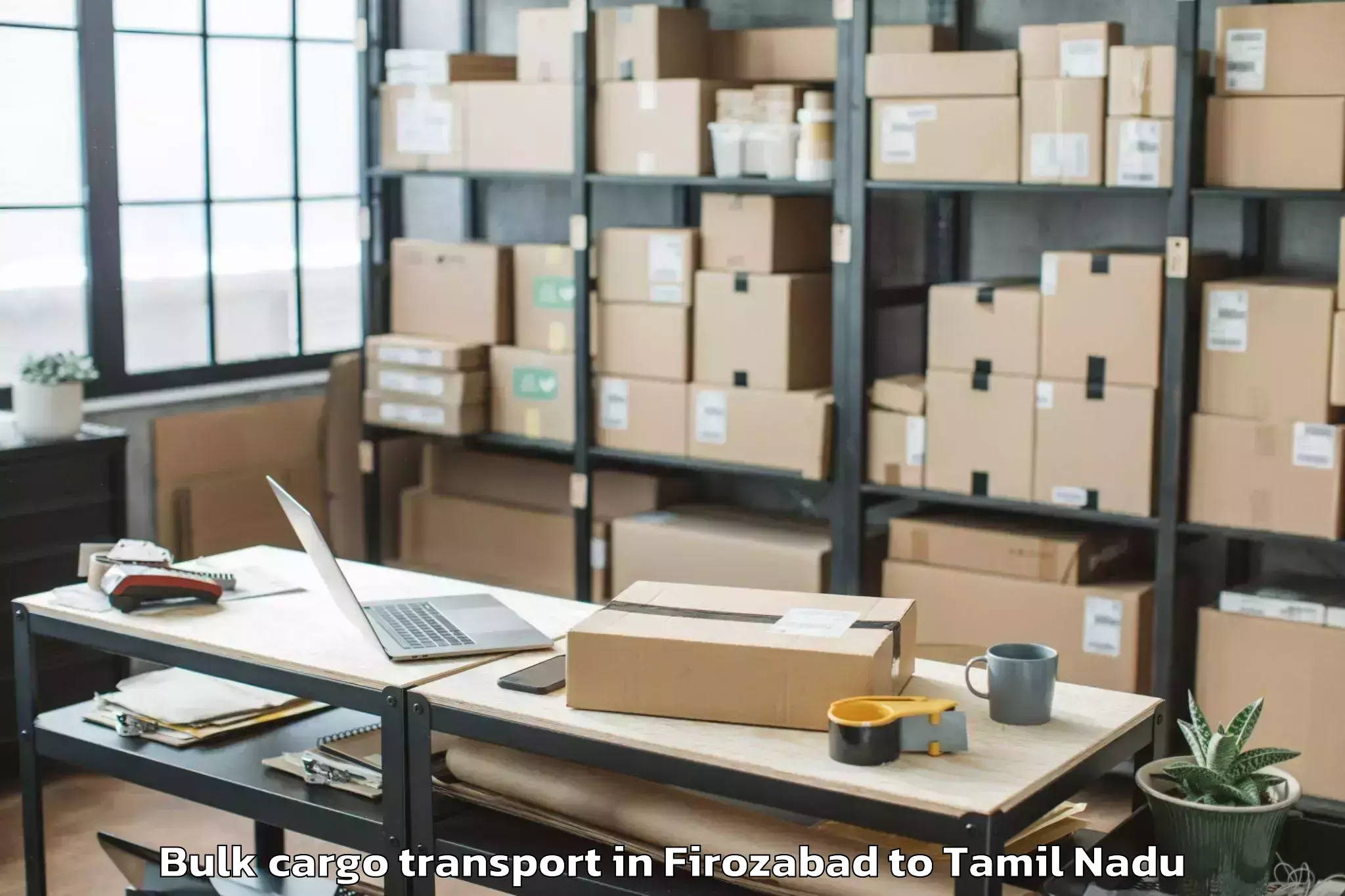 Hassle-Free Firozabad to Kattupputtur Bulk Cargo Transport